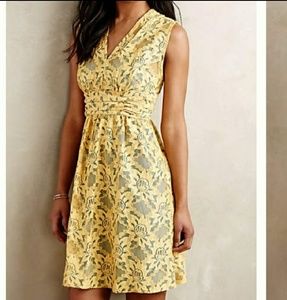 Anthropologie by Tracy Reese Yellow Lace Dress